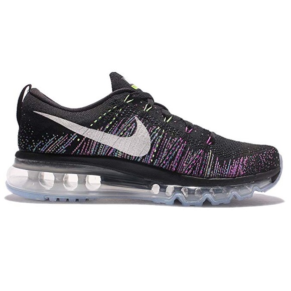 Flyknit Air Max Black/Multi pink green women 5.5 - Picture 2 of 6
